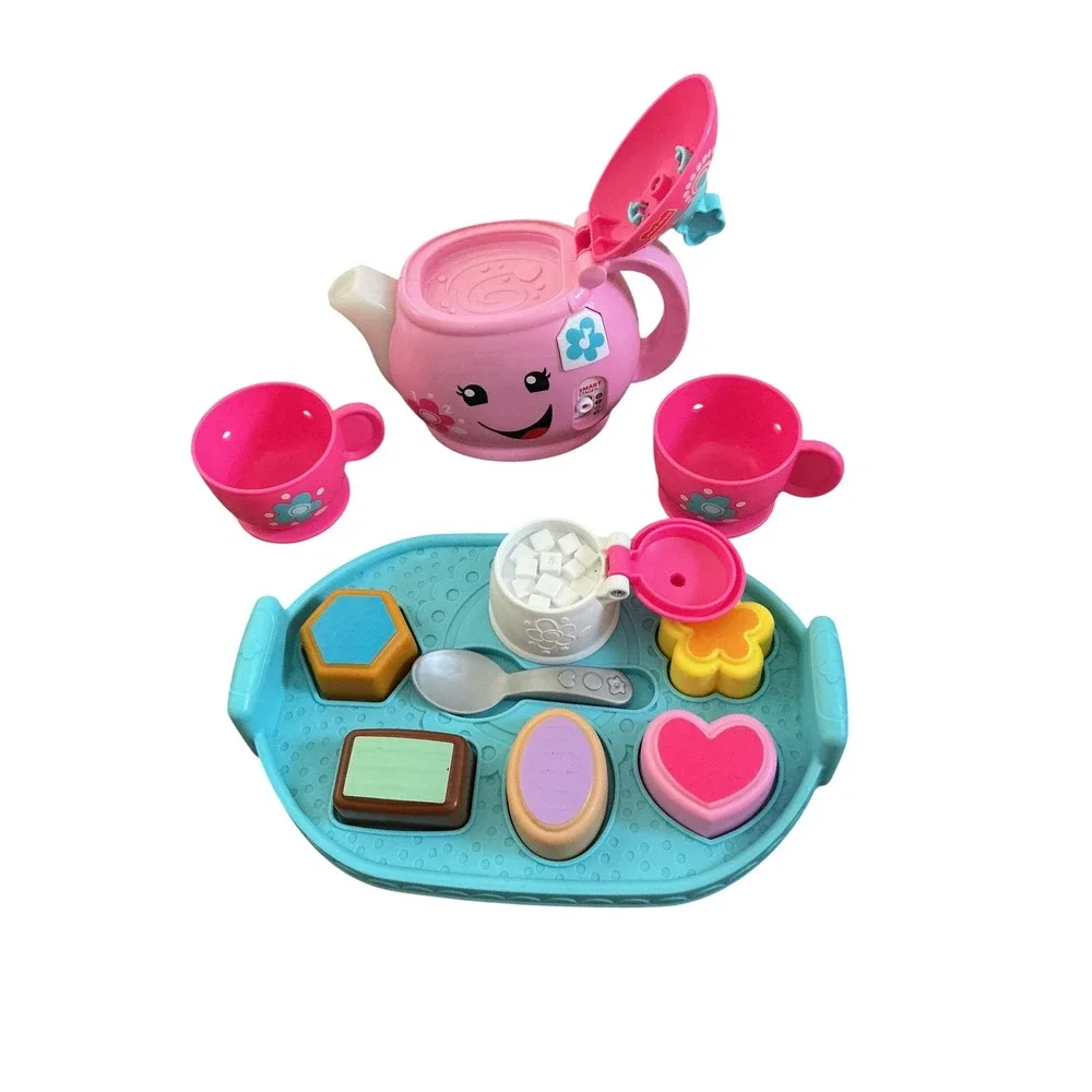 Fisher-Price Laugh & Learn Sweet Manners Tea Set Pink Toddler Musical Toy DYM76